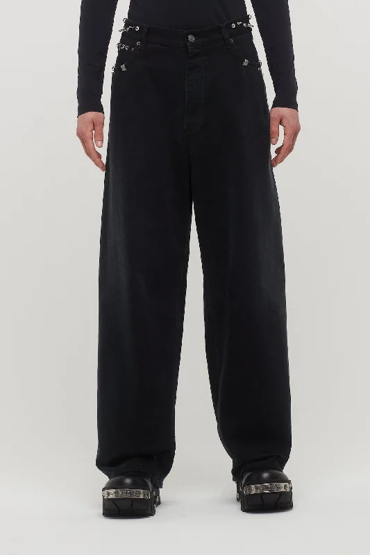 Men's Pants with Flap PocketsBalenciaga Pierced Baggy Pants