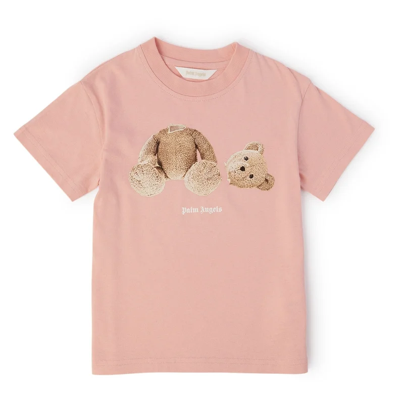 Stylish Men's Turtleneck SweatersPink Bear Logo T-Shirt