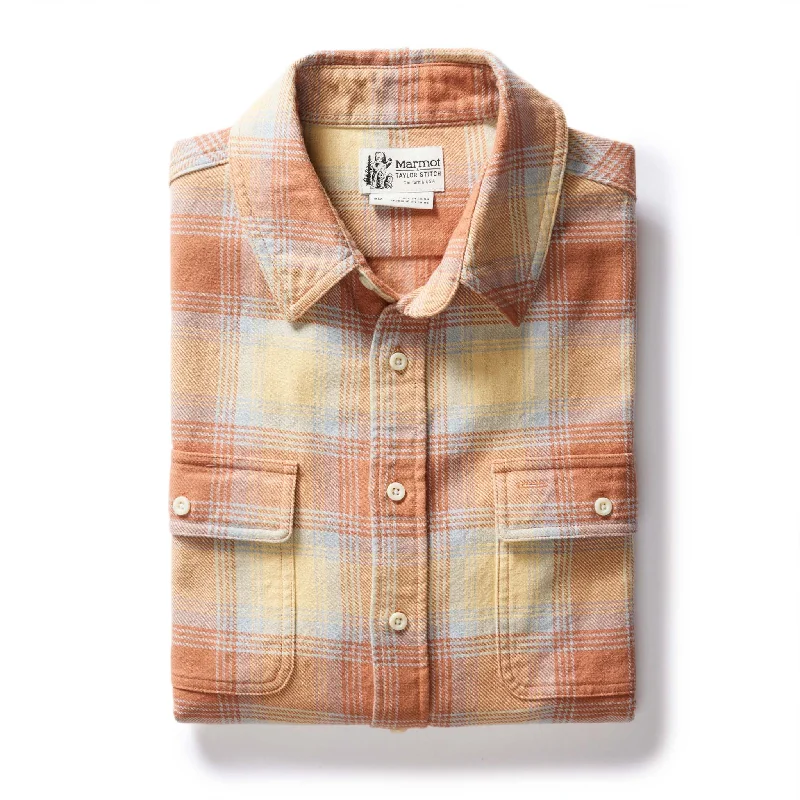Men's Tennis Shirts for Court ComfortThe Ledge Shirt in Sunrise Plaid