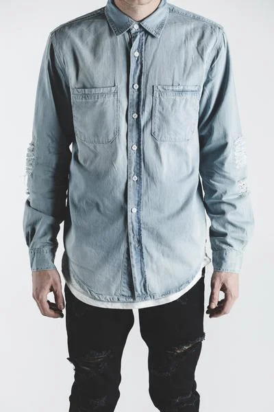 Designer Skinny Men's JeansSNOW SHIRT (BLUE)