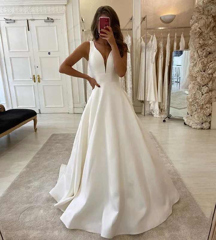 women's empire-line dressesNew Arrival V-neck Ivory Simple A-line Prom Dresses Beach Wedding Dresses OW091 women's empire-line dressesNew Arrival V-neck Ivory Simple A-line Prom Dresses Beach Wedding Dresses OW091