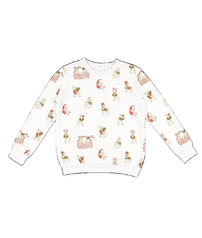 Men's Sweaters with Unique and Custom DesignsBoy's Letters To Santa Sweatshirt In White Men's Sweaters with Unique and Custom DesignsBoy's Letters To Santa Sweatshirt In White