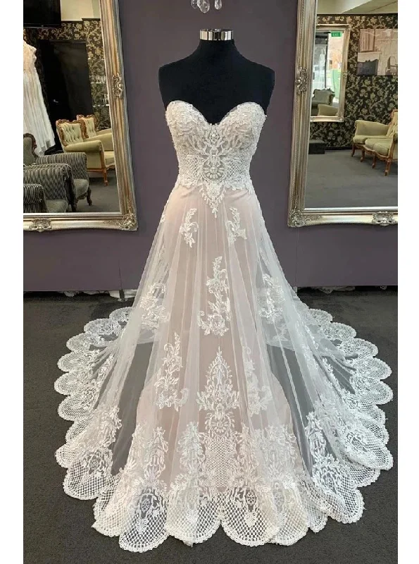 women's maxi dressesSweetheart Lace Appliques Beach Wedding Dress, Cheap Bridal Dress OW702 women's maxi dressesSweetheart Lace Appliques Beach Wedding Dress, Cheap Bridal Dress OW702