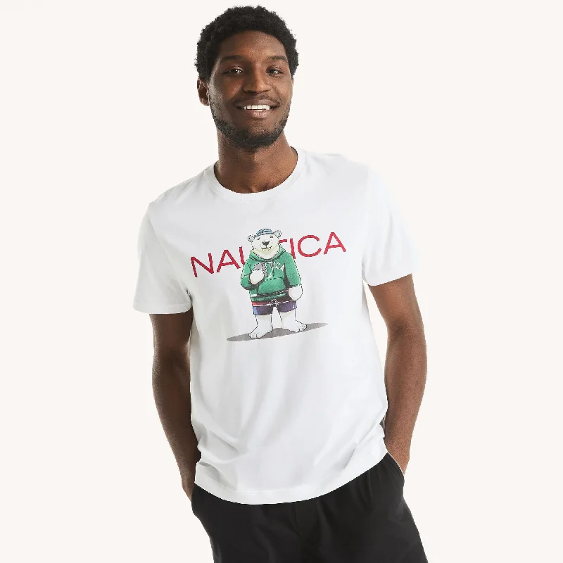 Men's Sweaters with SnapsNautica Mens Polar Bear Graphic T-Shirt