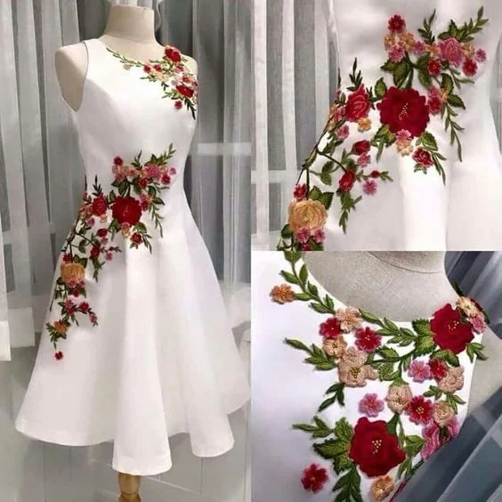 women's bridesmaid dressesEmbroidery flowered A-line Homecoming Dress, Short Party Dresses,Evening Dress cg23208 women's bridesmaid dressesEmbroidery flowered A-line Homecoming Dress, Short Party Dresses,Evening Dress cg23208