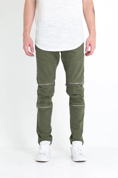 Elegant Straight-Leg Men's JeansDARTH DENIM (OLIVE)