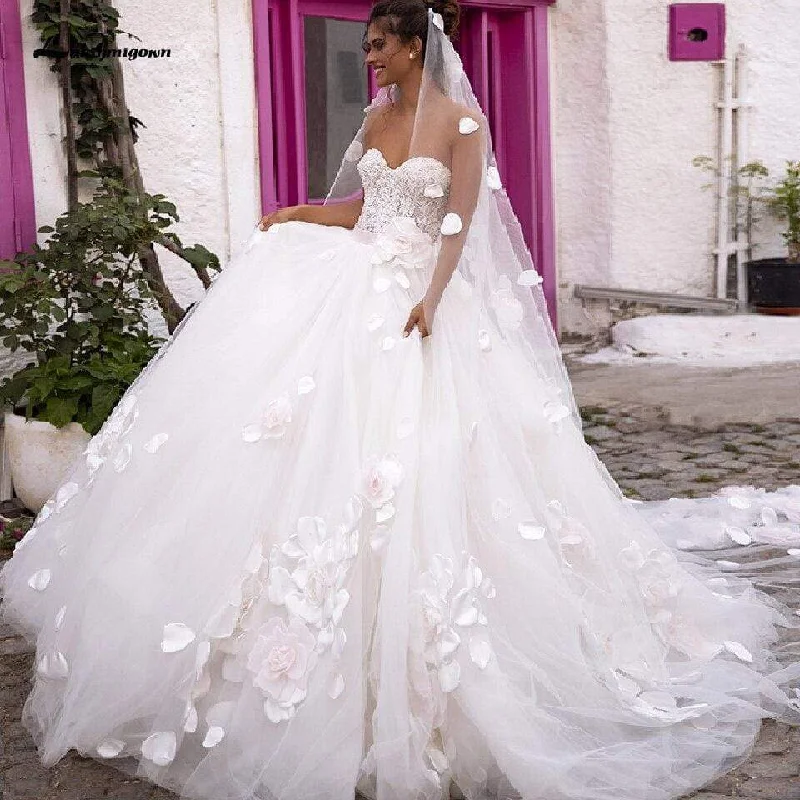 women's vacation dressesLuxury Flowers Wedding Dresses Princess Bridal Dress Sweetheart women's vacation dressesLuxury Flowers Wedding Dresses Princess Bridal Dress Sweetheart