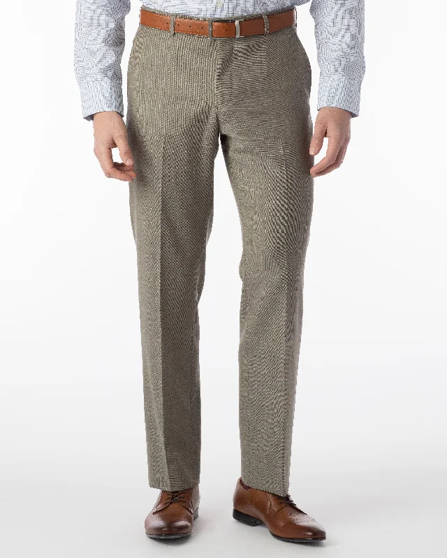 Casual Men's ChinosBallin Pants - Soho Super 120's Sharkskin - British Tan