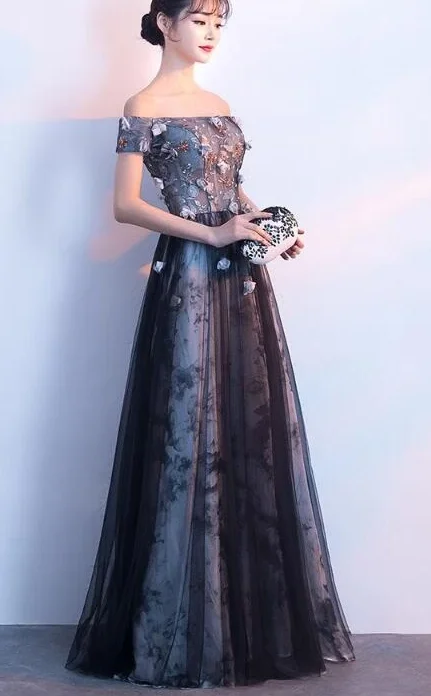women's bridesmaid dressesBeautiful Off Shoulder A-Line Tulle With Floral Lace Applique, Long Evening Dress cg11017 women's bridesmaid dressesBeautiful Off Shoulder A-Line Tulle With Floral Lace Applique, Long Evening Dress cg11017