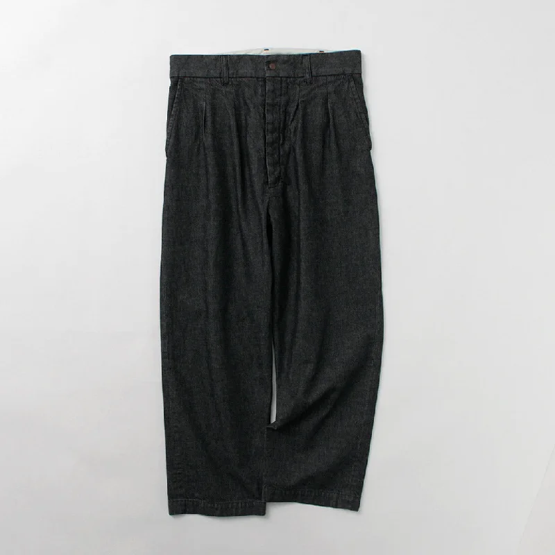 Men's Skinny JeansFUJITO / 2 Tuck Trousers Light Ounce Denim