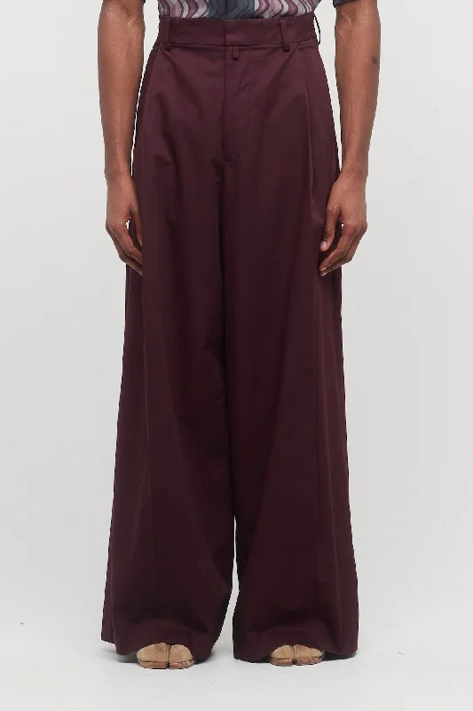 Men's Low-Waisted Pants for a Casual VibeDries Van Noten Piers Pants in Wine