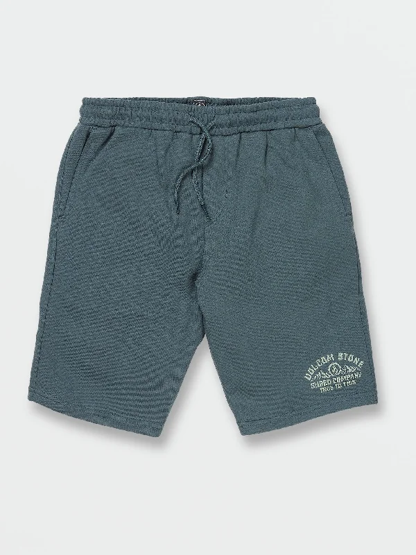 Men's Pants with Zippered PocketsBig Boys Booker Fleece Shorts - Cruzer Blue