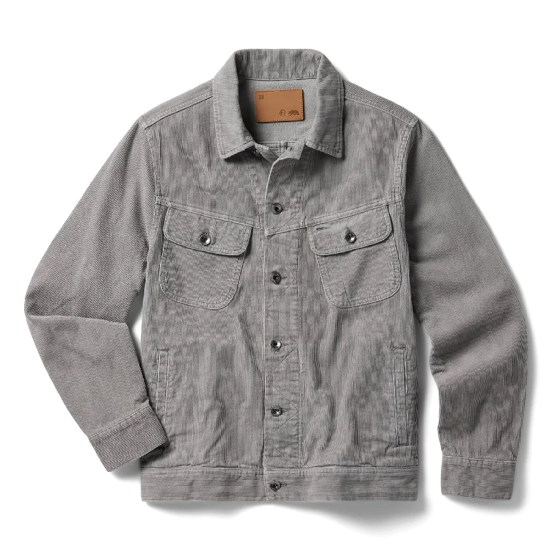 Men's Coats with Adjustable SleevesThe Long Haul Jacket in Steeple Grey Cord