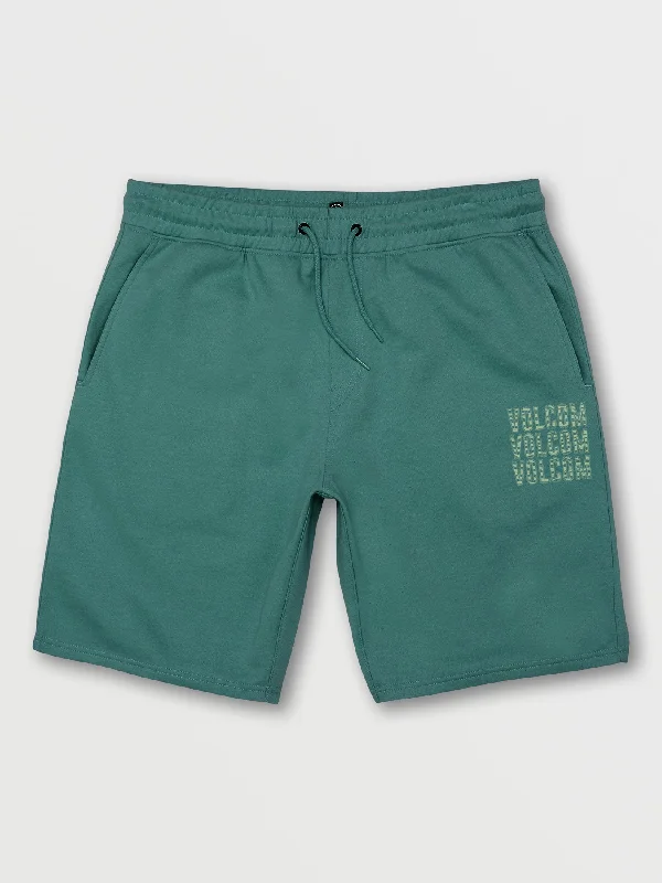 Men's Pants with Contrast Fabric PanelsVibes Time Elastic Waist Shorts - Ranger Green Men's Pants with Contrast Fabric PanelsVibes Time Elastic Waist Shorts - Ranger Green