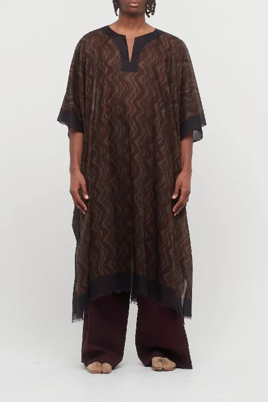 Men's Drawstring Pants for AdjustabilityDries Van Noten Carland Shirt in Dark Brown Print Men's Drawstring Pants for AdjustabilityDries Van Noten Carland Shirt in Dark Brown Print