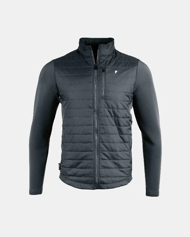 Men's Coats with Adjustable HemsDark Gray Hybrid Jacket