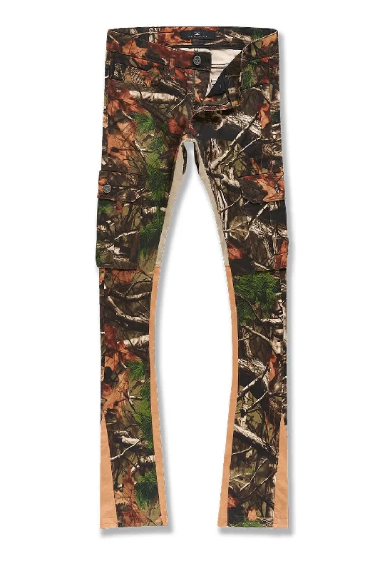 Jeans for Men with a Big BellyKids Stacked Camo Cargo Denim (Maple)