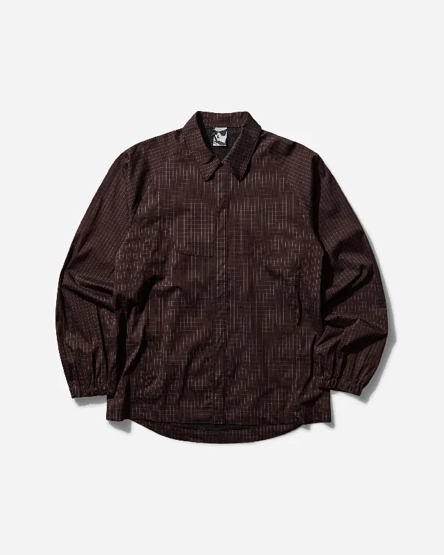Men's Fishing Shirts for Water SportsMen's Bilitis Check Shirt Chocolate Brown