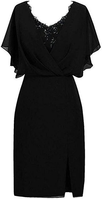 women's midi dressesBlack Sleeve Short Homecoming Dress Chiffon Formal Evening Party Gowns cg22831 women's midi dressesBlack Sleeve Short Homecoming Dress Chiffon Formal Evening Party Gowns cg22831