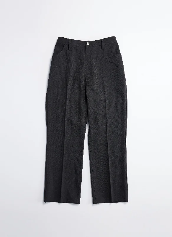 Warm Men's Fleece-Lined PantsWool Like Polyester Boot Cut Flare Pants
