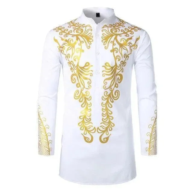 Men's Short-Sleeve Shirts for Warm WeatherOptimistic African Shirt For Men