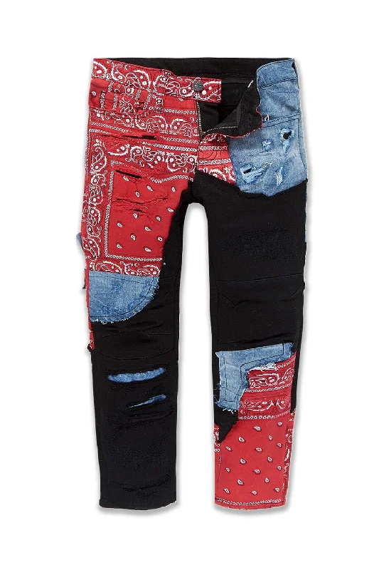 Relaxed-Fit Men's JeansKids Paisley Denim (Crimson)