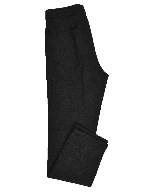 Men's Straight-Leg Jeans in Dark WashJet Black Soft Twill Jeans