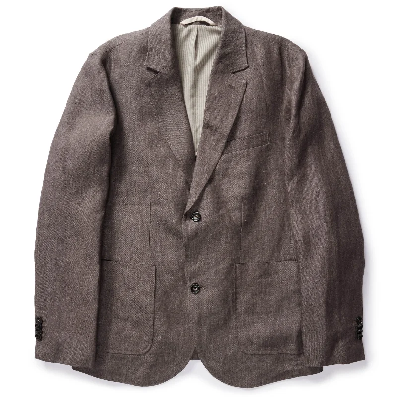 Men's Coats with Tactical FeaturesThe Sheffield Sportcoat in Cocoa Linen