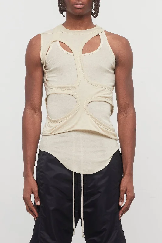 Men's Yoga Pants for FlexibilityRick Owens DRKSHDW Membrane Top I in Pearl