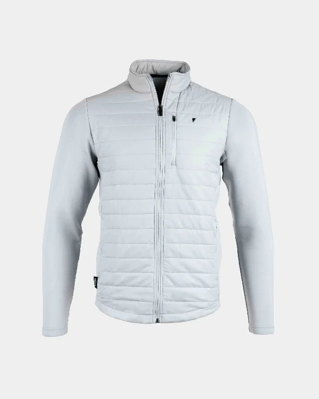 Trendy Men's Anorak JacketsLight Gray Hybrid Jacket