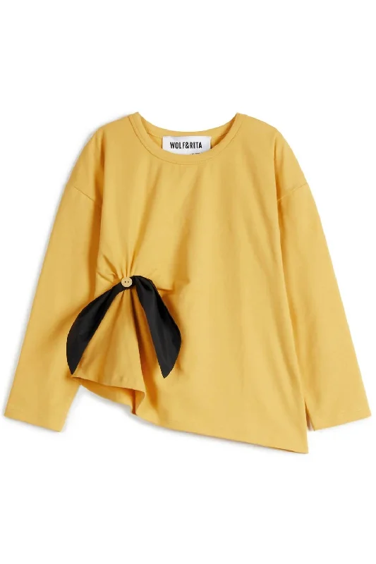 Men's Sweaters with EmbellishmentsGirls Guiomar T-Shirt In Mostarda