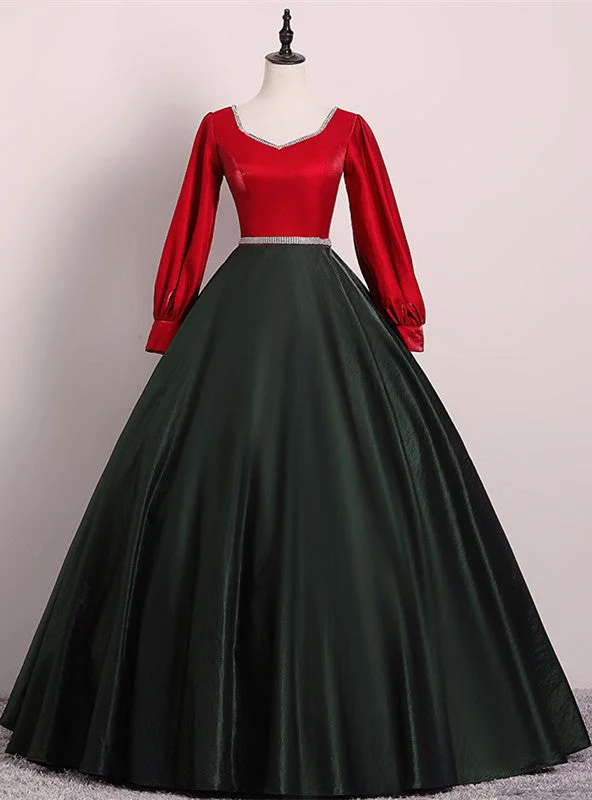 women's mini dressesBlack Satin Square Long Sleeve Quinceanera Dress