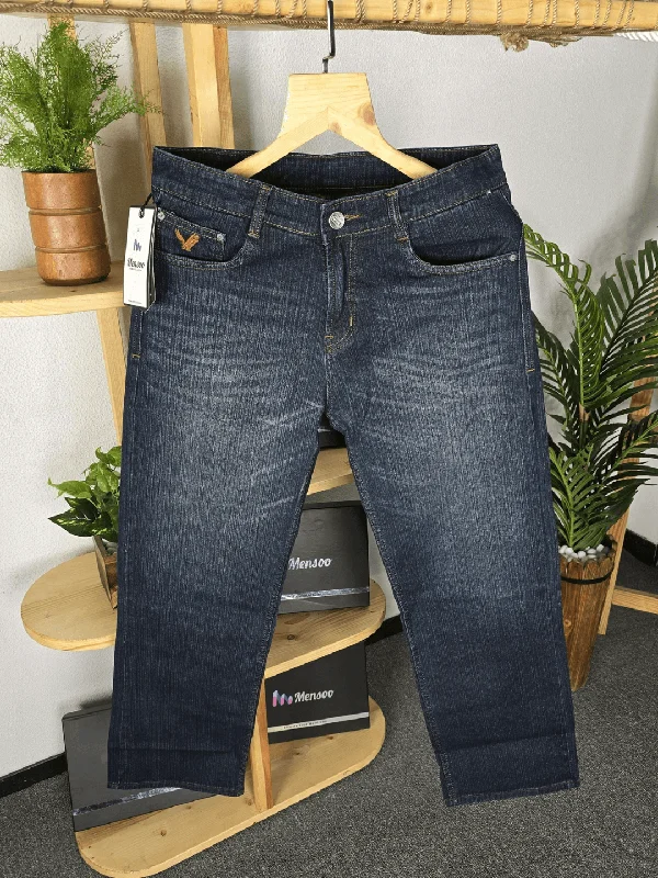 Rip and Tear Men's JeansStraight Fit Dark Denim Dark Blue