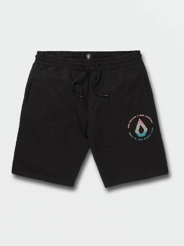 Men's Pants with Contrast StitchingBooker Fleece Shorts - Black