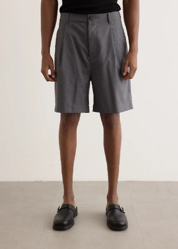 Men's Patterned Pants with PlaidsTropical Wool Pleat Shorts