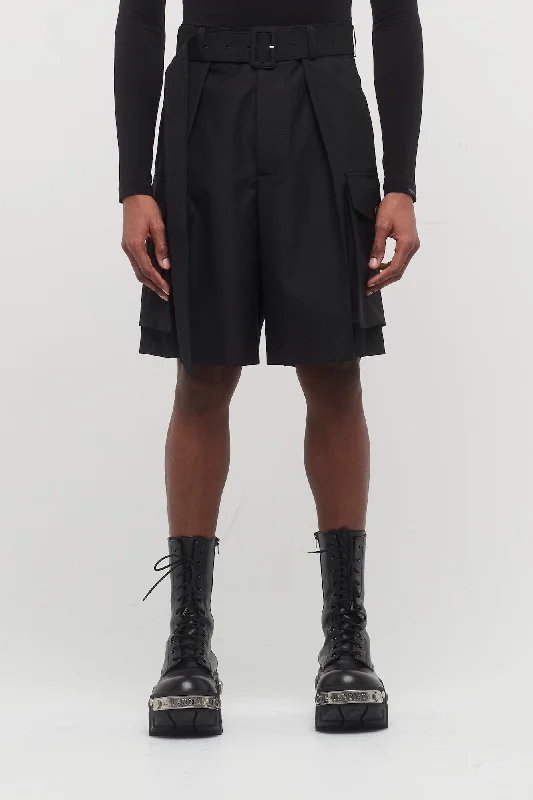 Men's Sweatpants for LoungingDries Van Noten Piers Shorts in Black