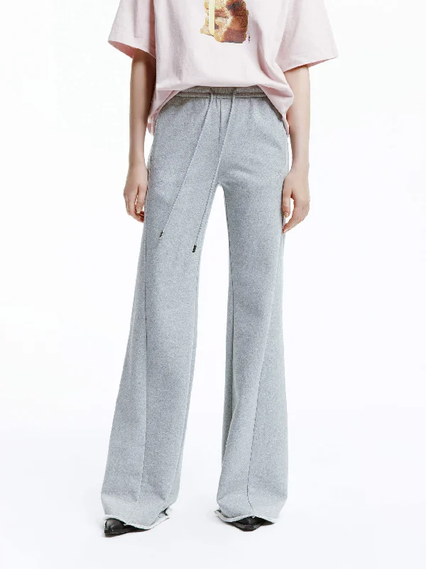 Mid-Waisted Men's JeansWide Leg Elasticated Pants