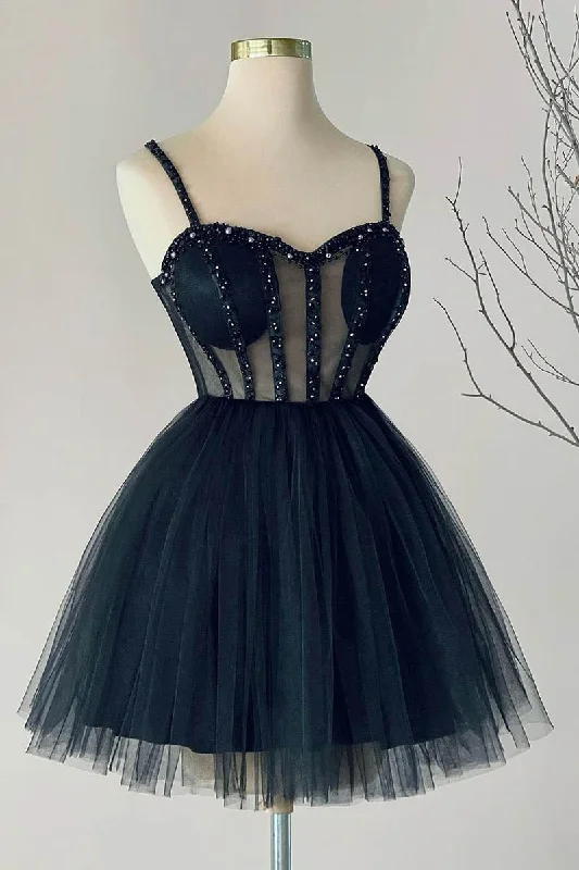 Cocktail DressNavy Blue A line Sweetheart Tulle Beads Short Homecoming Dress Party Gown Cocktail DressNavy Blue A line Sweetheart Tulle Beads Short Homecoming Dress Party Gown