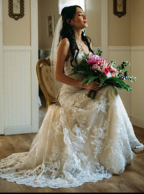 Glamour DressElegant Sweetheart Mermaid Wedding Dress With Appliques OW588