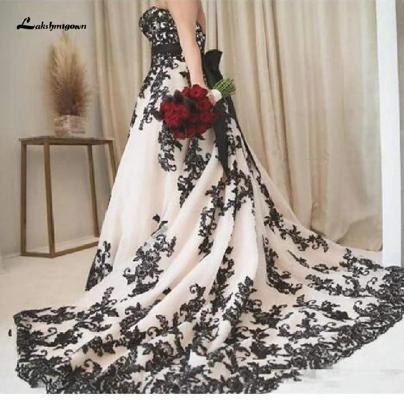 women's retro dressesRoycebridal Gothic Black and White Wedding DressesLace Appliques women's retro dressesRoycebridal Gothic Black and White Wedding DressesLace Appliques