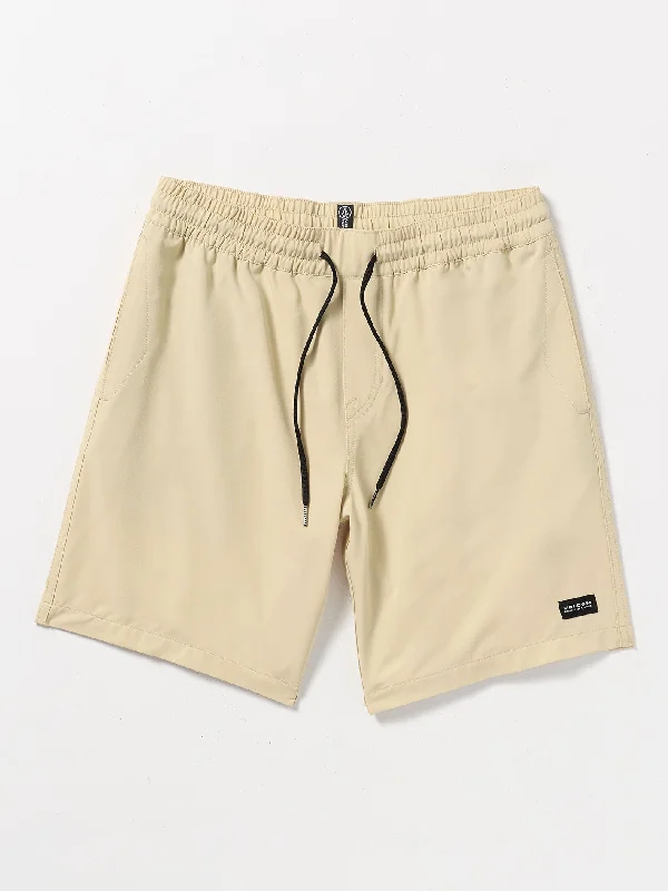 Men's Pants with Logo EmbossmentsStones Hybrid Elastic Waist Short 18" - Sand