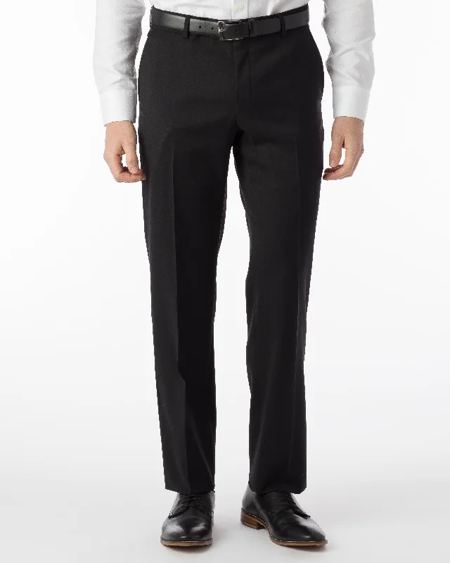 Men's Pants with Appliqué DetailsBallin Pants - Soho Super 120's Gabardine - Black