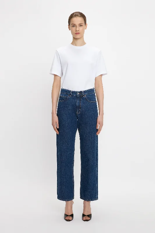 Men's Jeans with PocketsBernie Relaxed Jean In Deep Blue Stonewash