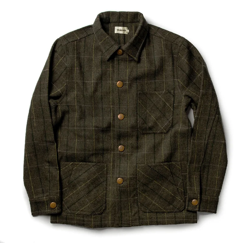 Men's Coats for City WearThe Ojai Jacket in Olive Tweed Herringbone