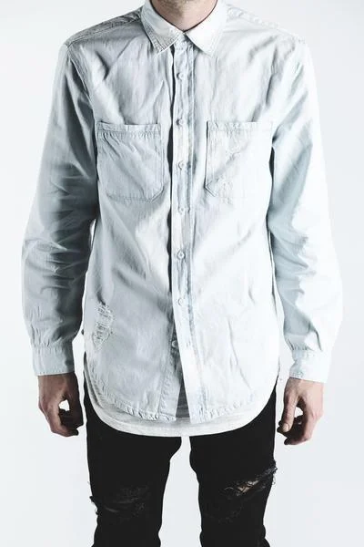 Men's Jeans for SportsSNOW SHIRT (LIGHT BLUE)