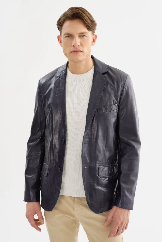 Men's Coats with Stretch FabricJoshua Lambskin Leather Jacket