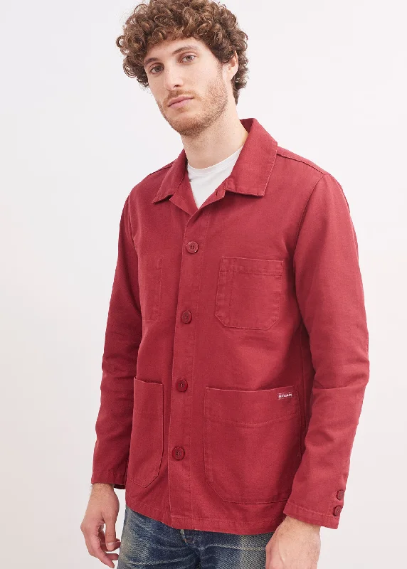 Durable Men's Car CoatsSirocco fisherman's jacket - buttoned, in cotton canvas (BRIQUE) Durable Men's Car CoatsSirocco fisherman's jacket - buttoned, in cotton canvas (BRIQUE)