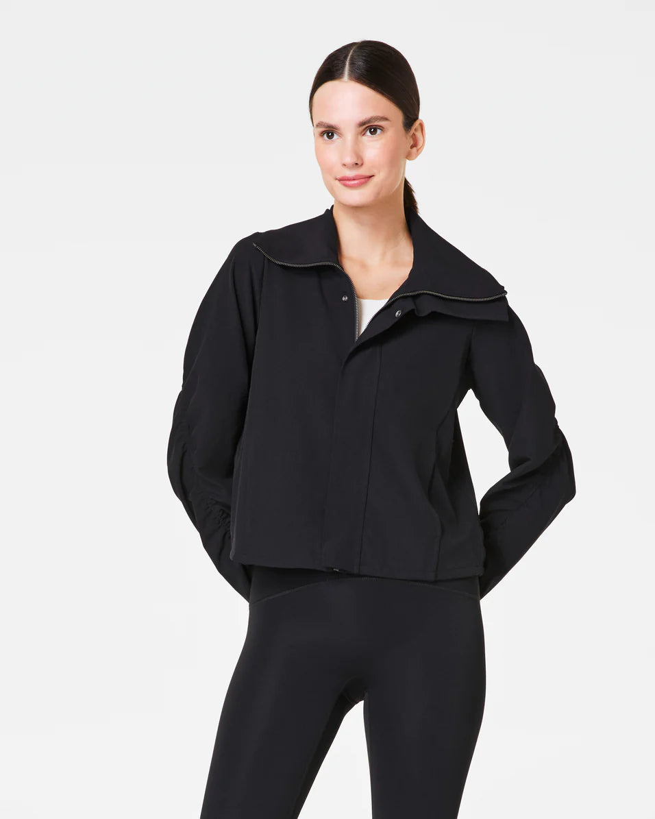 Men's Coats with Fur TrimOn the Move Cinched Jacket - Very Black