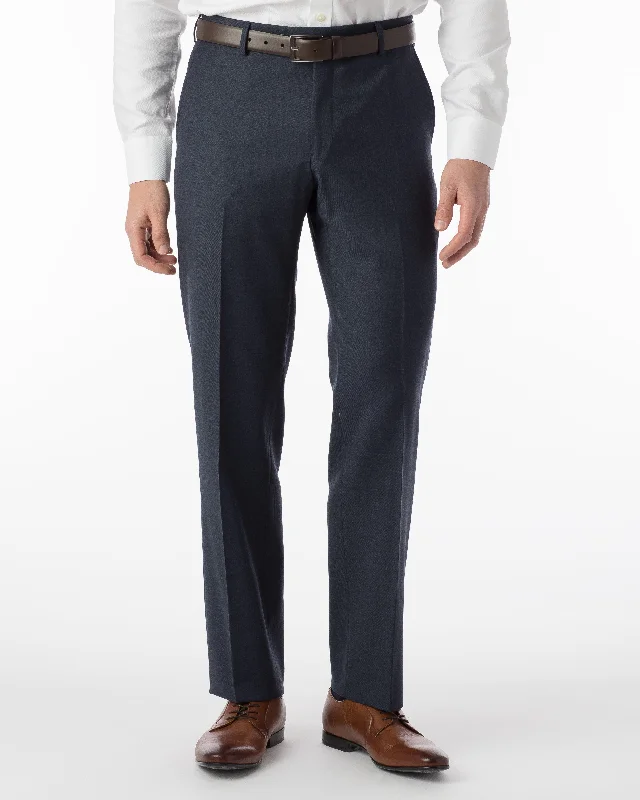 Men's Patterned Pants with Geometric DesignsBallin Pants - Soho Super 120’s 4 Harness Serge - Navy Mix Men's Patterned Pants with Geometric DesignsBallin Pants - Soho Super 120’s 4 Harness Serge - Navy Mix