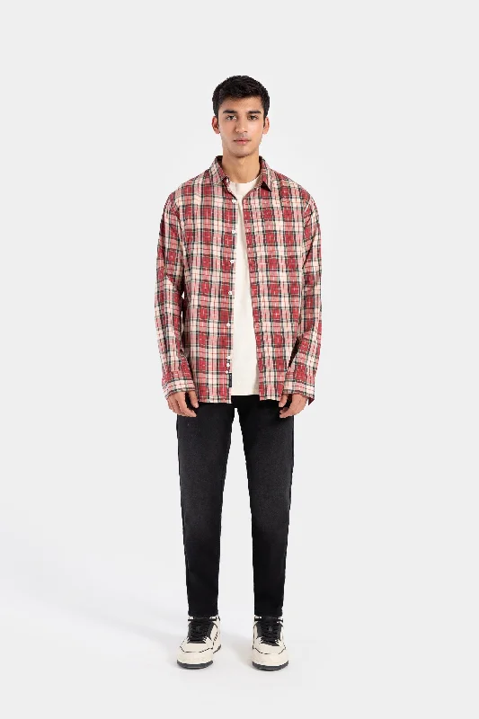 Men's Designer Dress Shirts for High-End FashionTartan Check Poplin Shirt